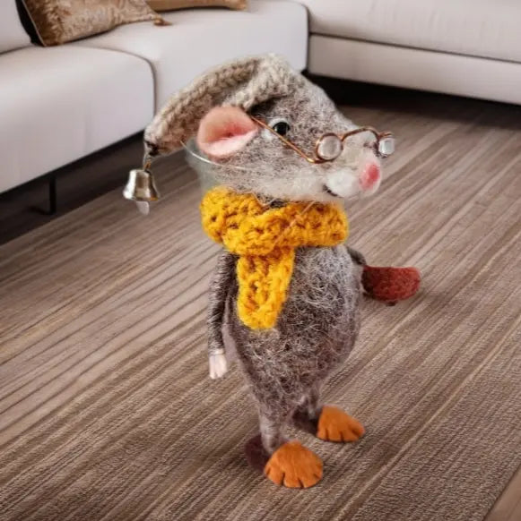 Rynx | Handmade Felt Mouse – A Touch of Magic for Your Home