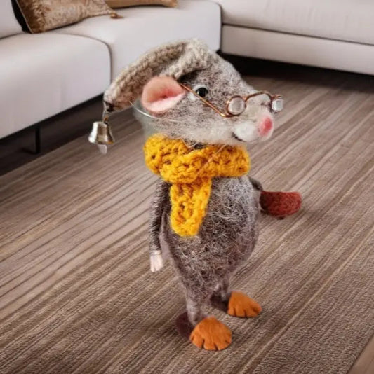 Rynx | Handmade Felt Mouse – A Touch of Magic for Your Home