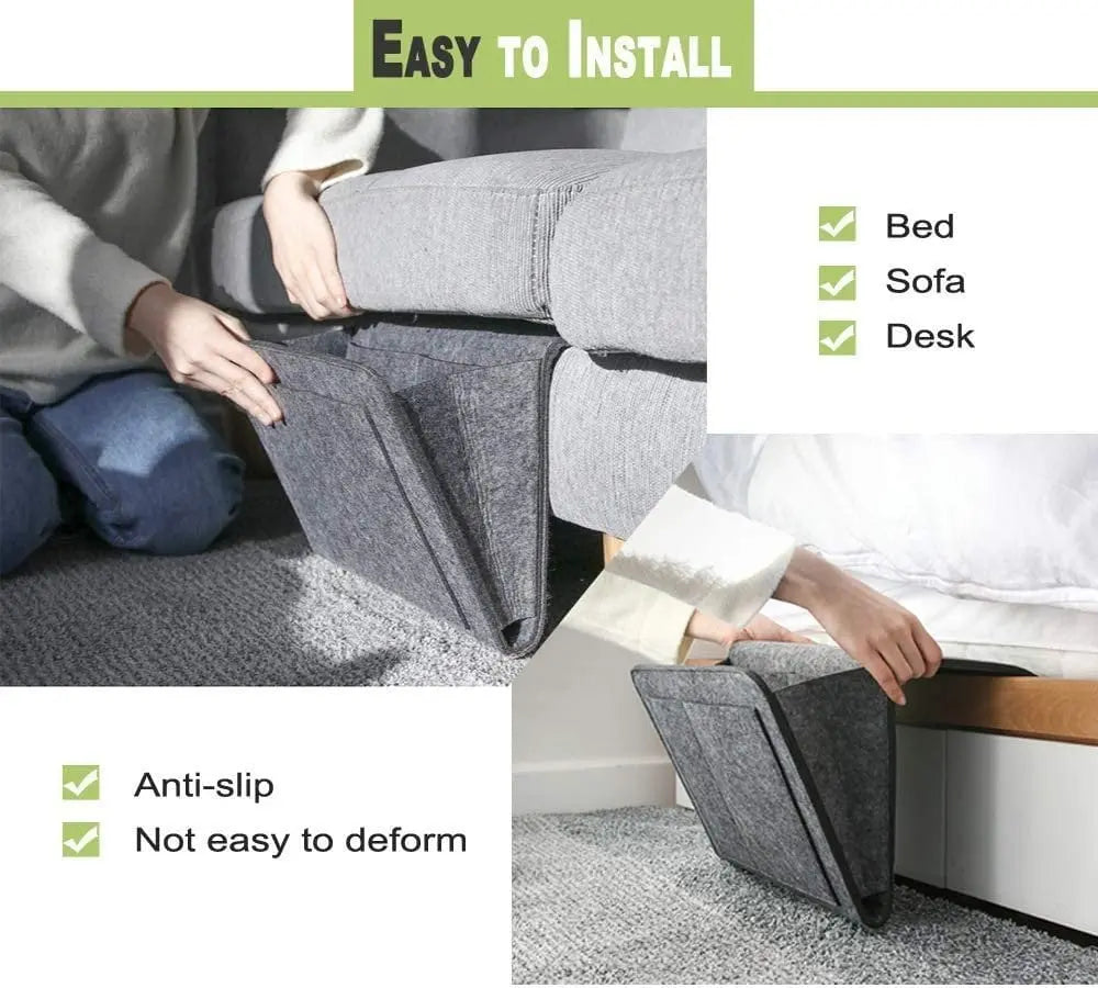 Rynx | Hanging Bed Organizer – Space-saving Storage with Large Pockets