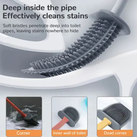 Rynx | Hygienic Silicone Toilet Brush – Deep Cleaning without Scratches