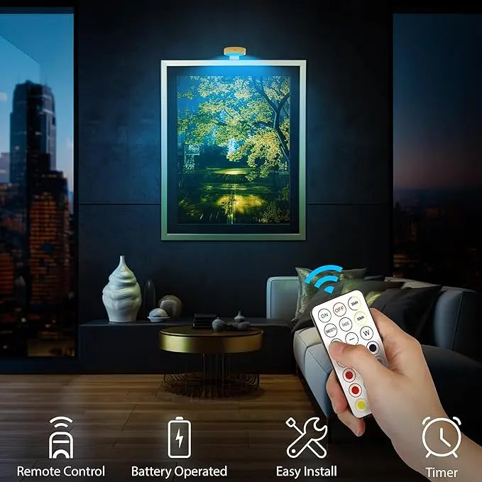 Rynx | Magnetic LED Picture Light – Cordless, Dimmable & Rechargeable