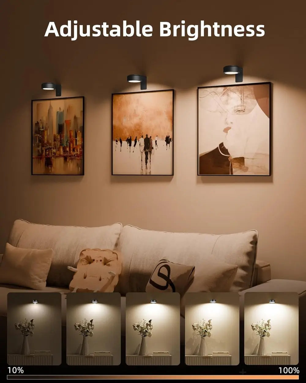 Rynx | Magnetic LED Picture Light – Cordless, Dimmable & Rechargeable