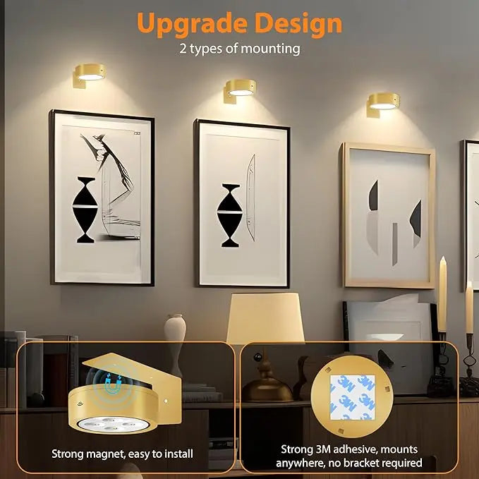 Rynx | Magnetic LED Picture Light – Cordless, Dimmable & Rechargeable