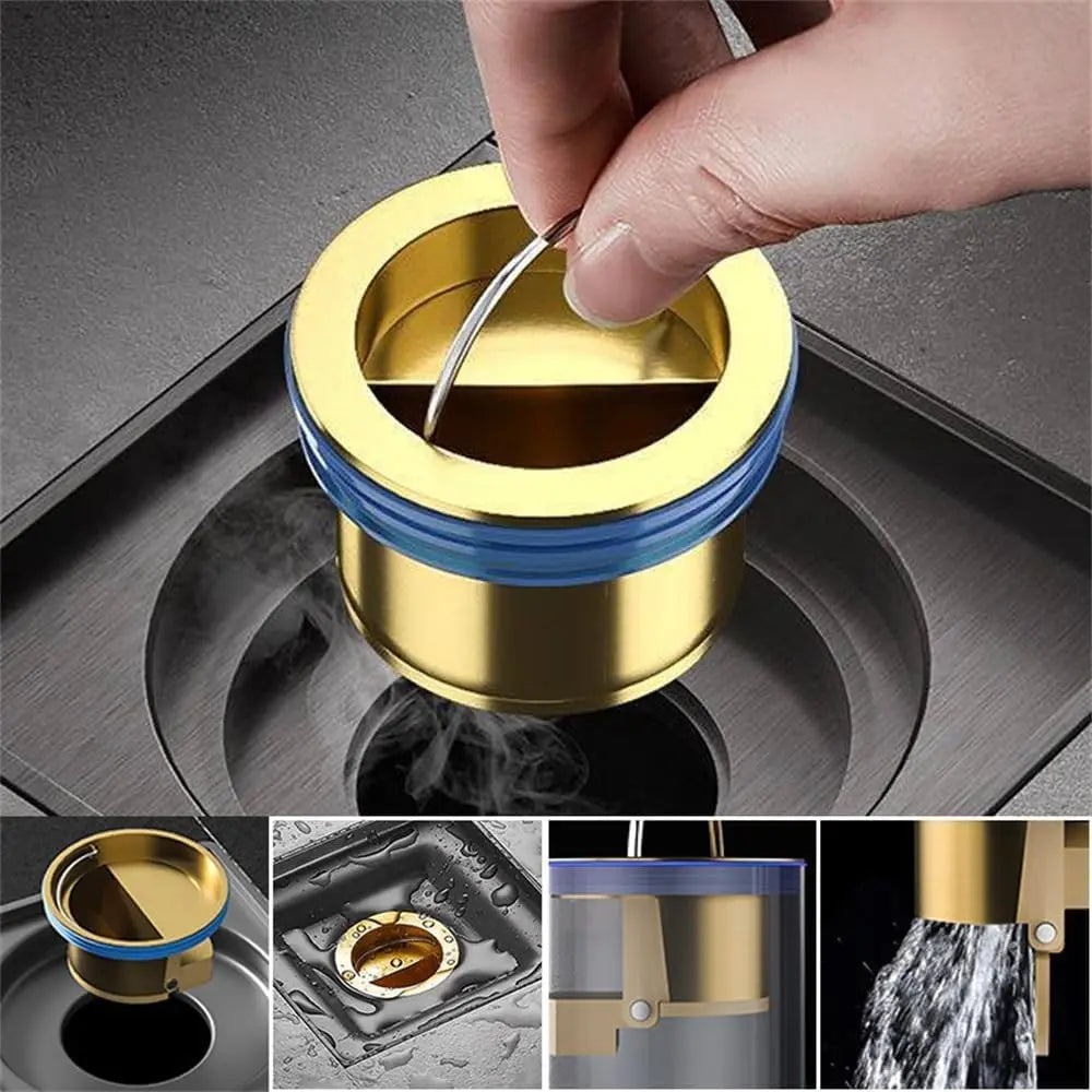 Rynx | Brass drain core – Odor stopper & hair strainer for floor drains