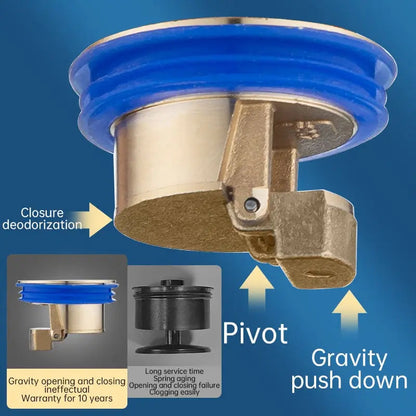 Rynx | Brass drain core – Odor stopper & hair strainer for floor drains