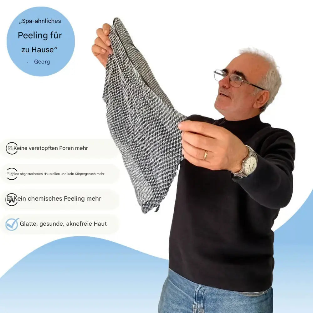 Rynx | Peeling Shower Towel with Silver Ions – Deep Cleaning & Gentle Exfoliation