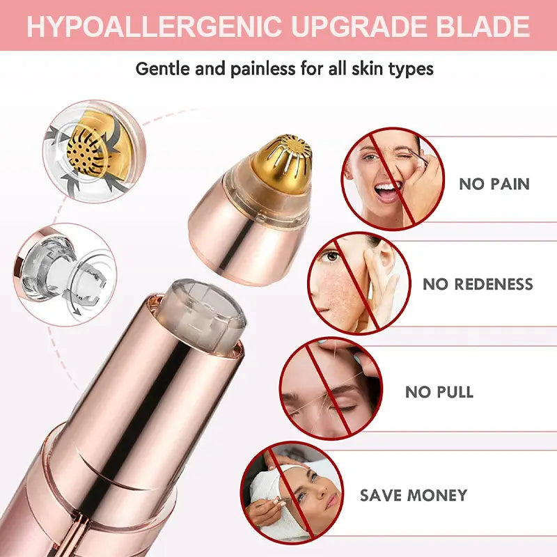 Rynx | Pain-Free Electric Eyebrow Trimmer for Precise Hair Removal