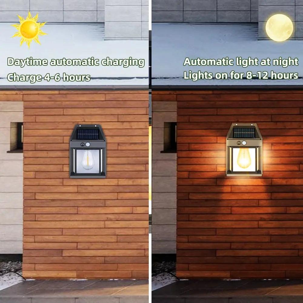 Rynx | Solar-powered LED outdoor wall light – Perfect for gardens, patios, garages, and entrances