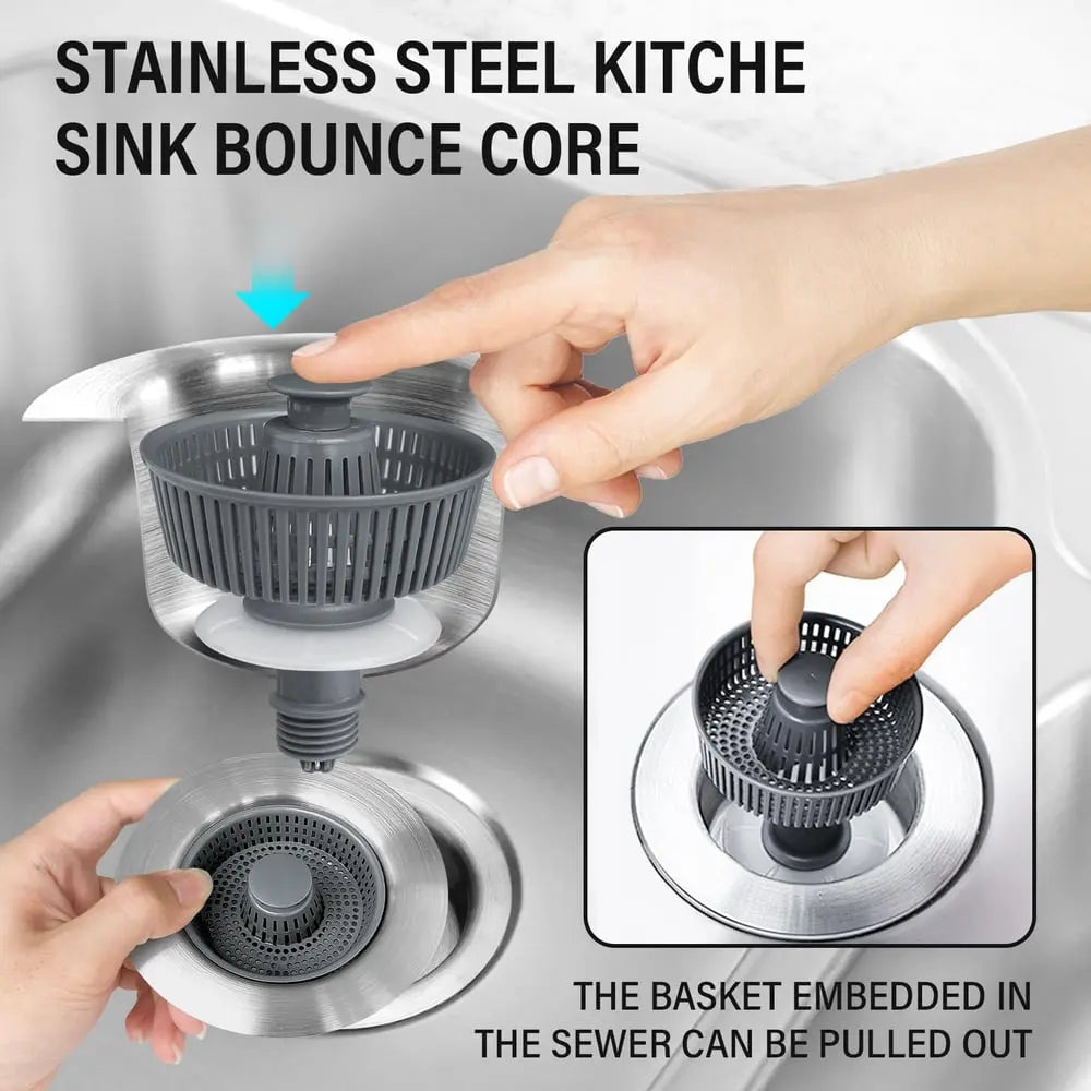 Rynx | Sink Drain Strainer – Anti-Blocking & Odor PRedection with Push Button
