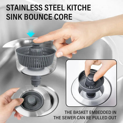 Rynx | Sink Drain Strainer – Anti-Blocking & Odor PRedection with Push Button