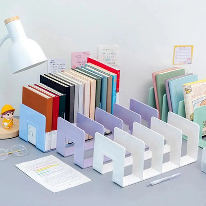 Rynx | Sturdy 4-Compartment Book Organizer – Keep Your Desk Tidy