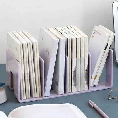 Rynx | Sturdy 4-Compartment Book Organizer – Keep Your Desk Tidy