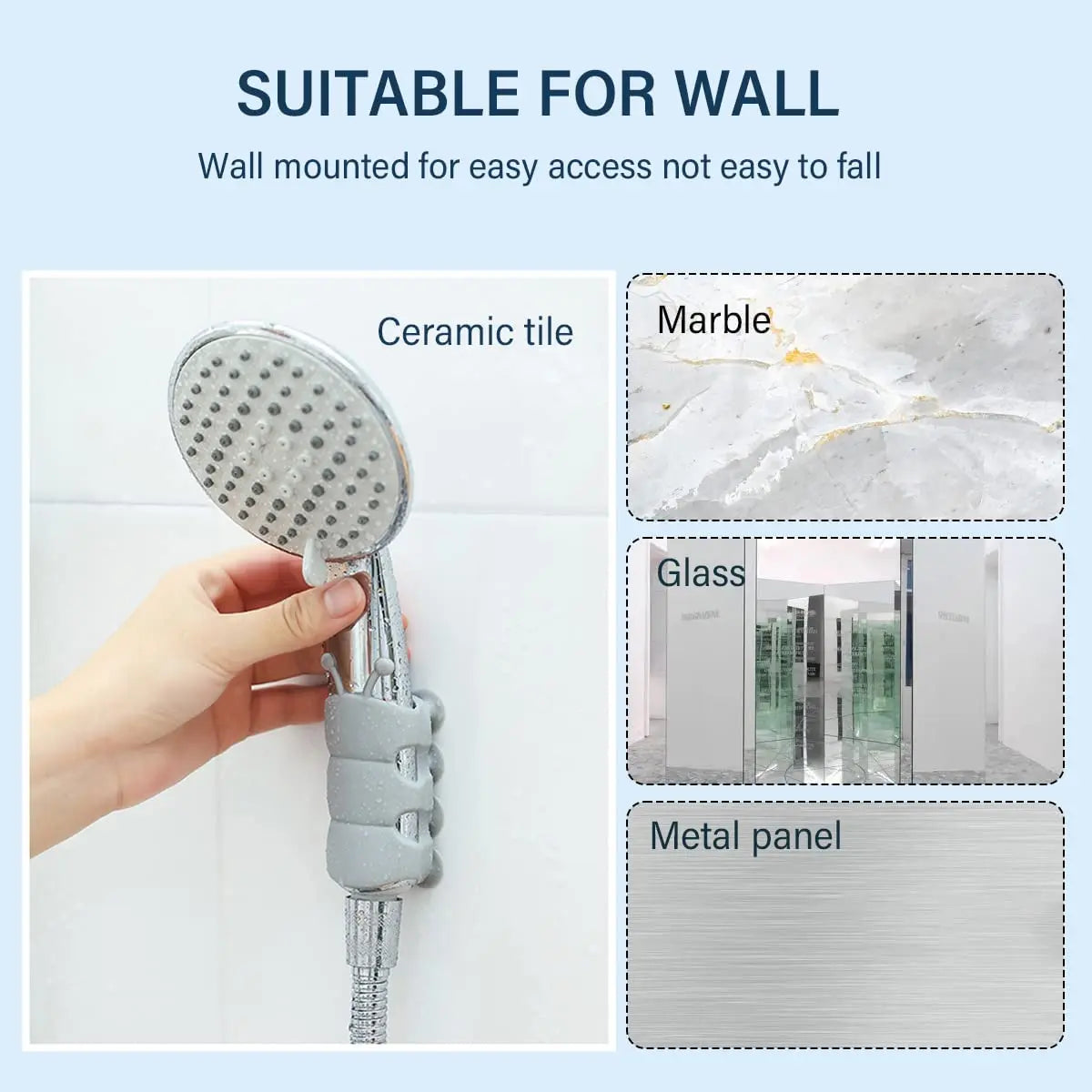 Rynx | Adjustable shower head holder with strong suction cup