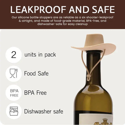 Rynx | Wine Bottle Stopper in Cowboy Hat Design – Tight, Stylish & Original