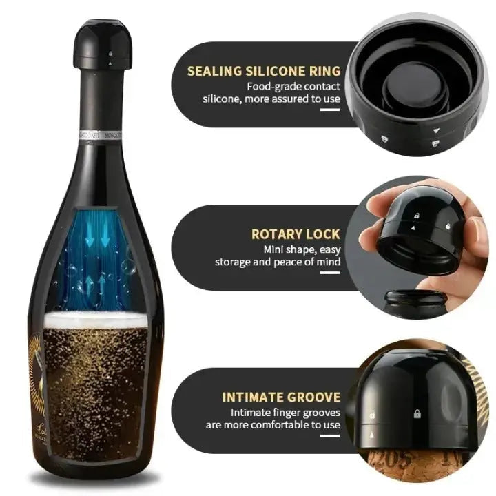 Rynx | Wine stopper with vacuum function – Preserves aroma & carbonation reliably