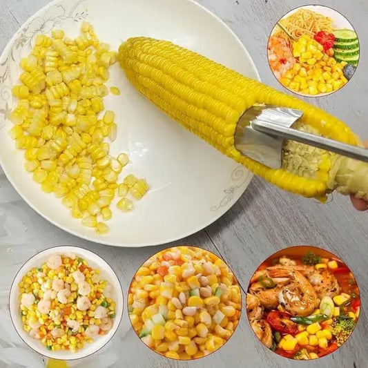 Rynx | Stainless Steel Corn Peeler with Long Handle for Quick Peeling