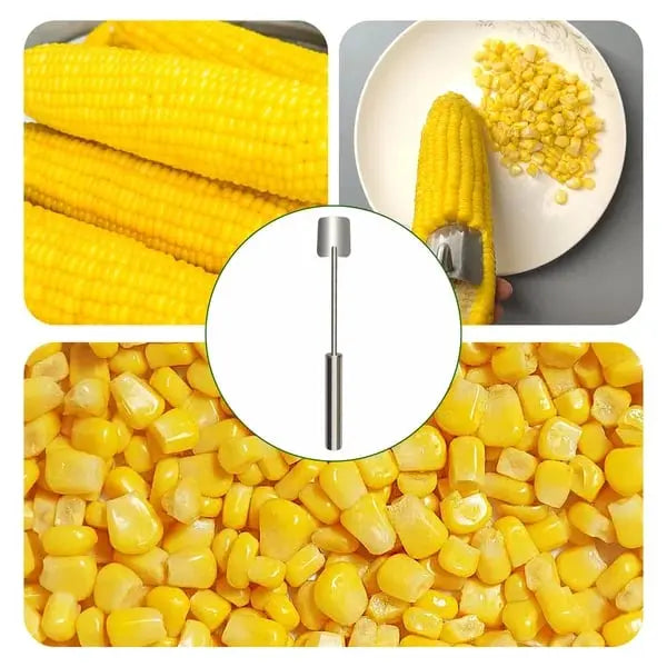 Rynx | Stainless Steel Corn Peeler with Long Handle for Quick Peeling