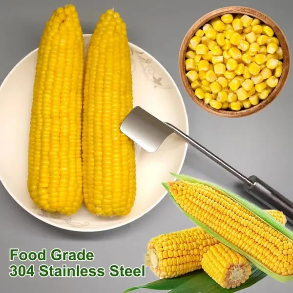 Rynx | Stainless Steel Corn Peeler with Long Handle for Quick Peeling