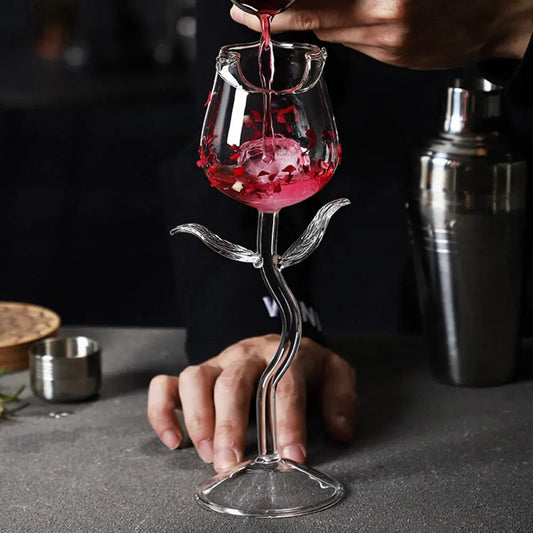 Rynx | Elegant Rose Wine Glass – Adds Charm to Every Sip