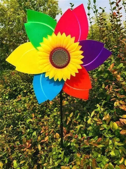 Rynx | Garden Wind Wheel with Sunflower Motif