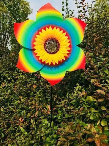 Rynx | Garden Wind Wheel with Sunflower Motif