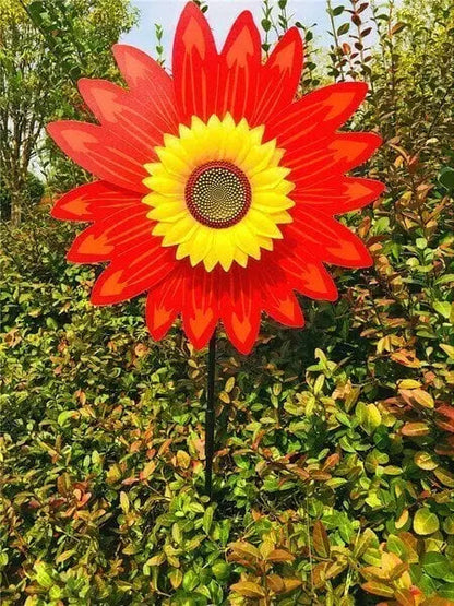 Rynx | Garden Wind Wheel with Sunflower Motif