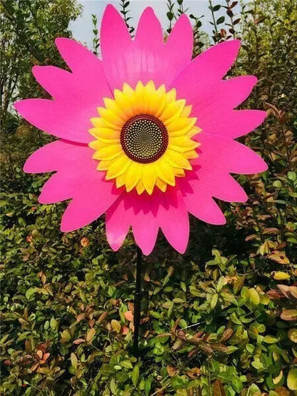 Rynx | Garden Wind Wheel with Sunflower Motif