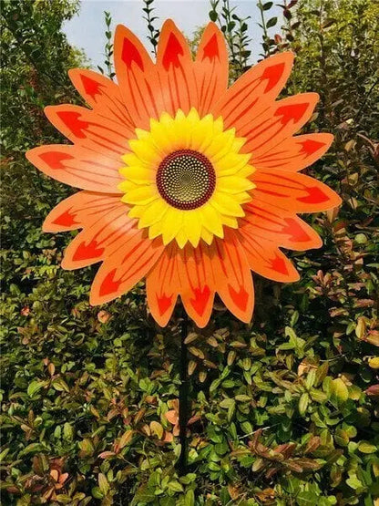 Rynx | Garden Wind Wheel with Sunflower Motif