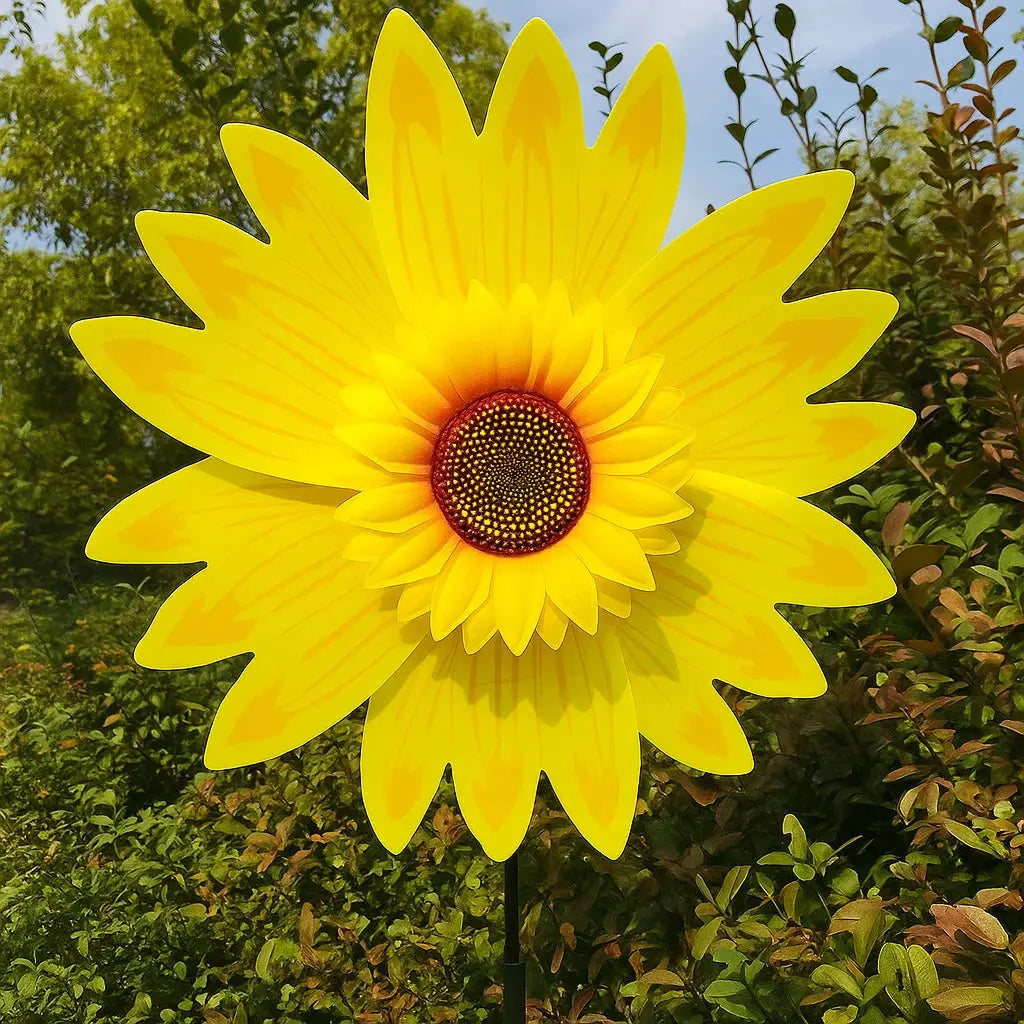 Rynx | Garden Wind Wheel with Sunflower Motif