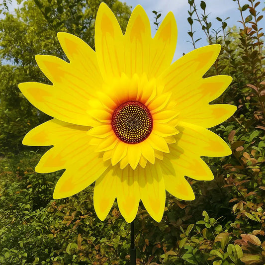 Rynx | Garden Wind Wheel with Sunflower Motif