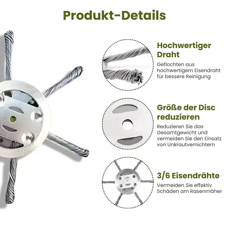 Rynx | Durable steel grass cutting head for precise cutting