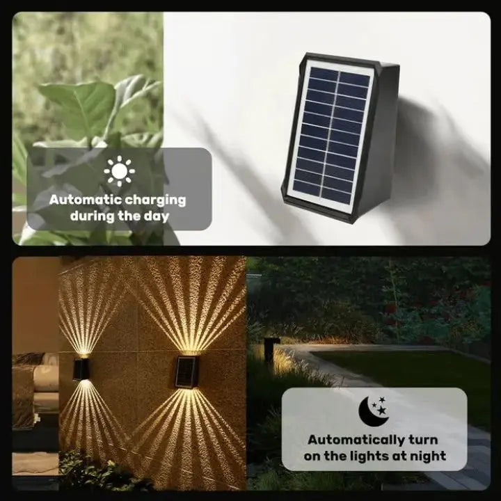 Rynx | Modern Solar LED Wall Light - Waterproof & Automatic