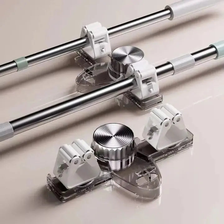 Rynx | Strong broom holder without drilling – Space-saving & safe storage