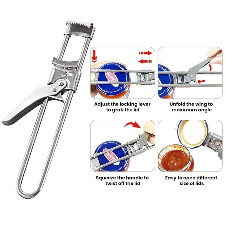 Rynx | Adjustable Stainless Steel Lid Opener