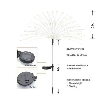 Rynx | Waterproof Solar Garden Fireworks Lamp