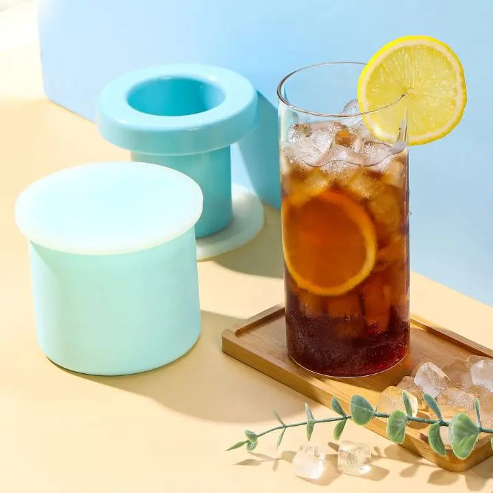 Rynx | Cylindrical Ice Cube Tray made of Silicone – 60 Mini Cubes for Drinks
