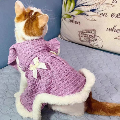 Rynx | Knit Dog Cat Sweater Dresses Keep Warm for Fall Winter