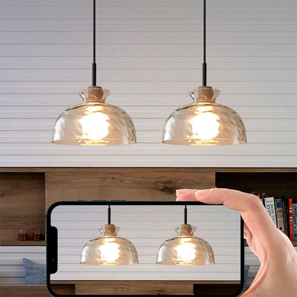 Rynx | LumaCrystal Nordic Pendant Light | Clear ribbed glass | 1-light | Scandinavian design | Decor for home
