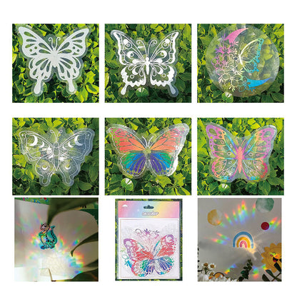 Rynx | PVC Colorful Adsorption Rainbow Glass Window Stickers, 6 pcs