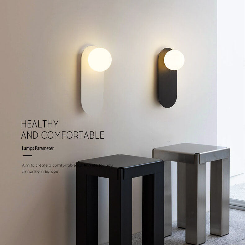 Rynx | AuraGlow Nordic Wall Lamp with Glass Ring | Minimalist Design | Single-Bulb LED Wall Light for Living Spaces