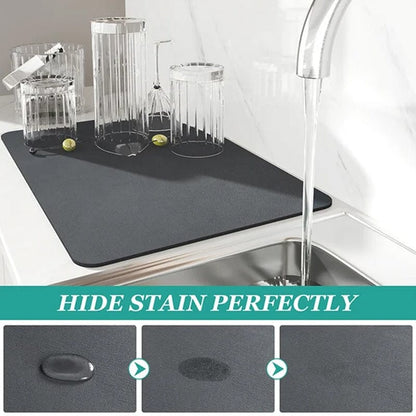 Rynx | Kitchen Super Absorbent Draining Mat, Quick Drying Dish Coffee Mat