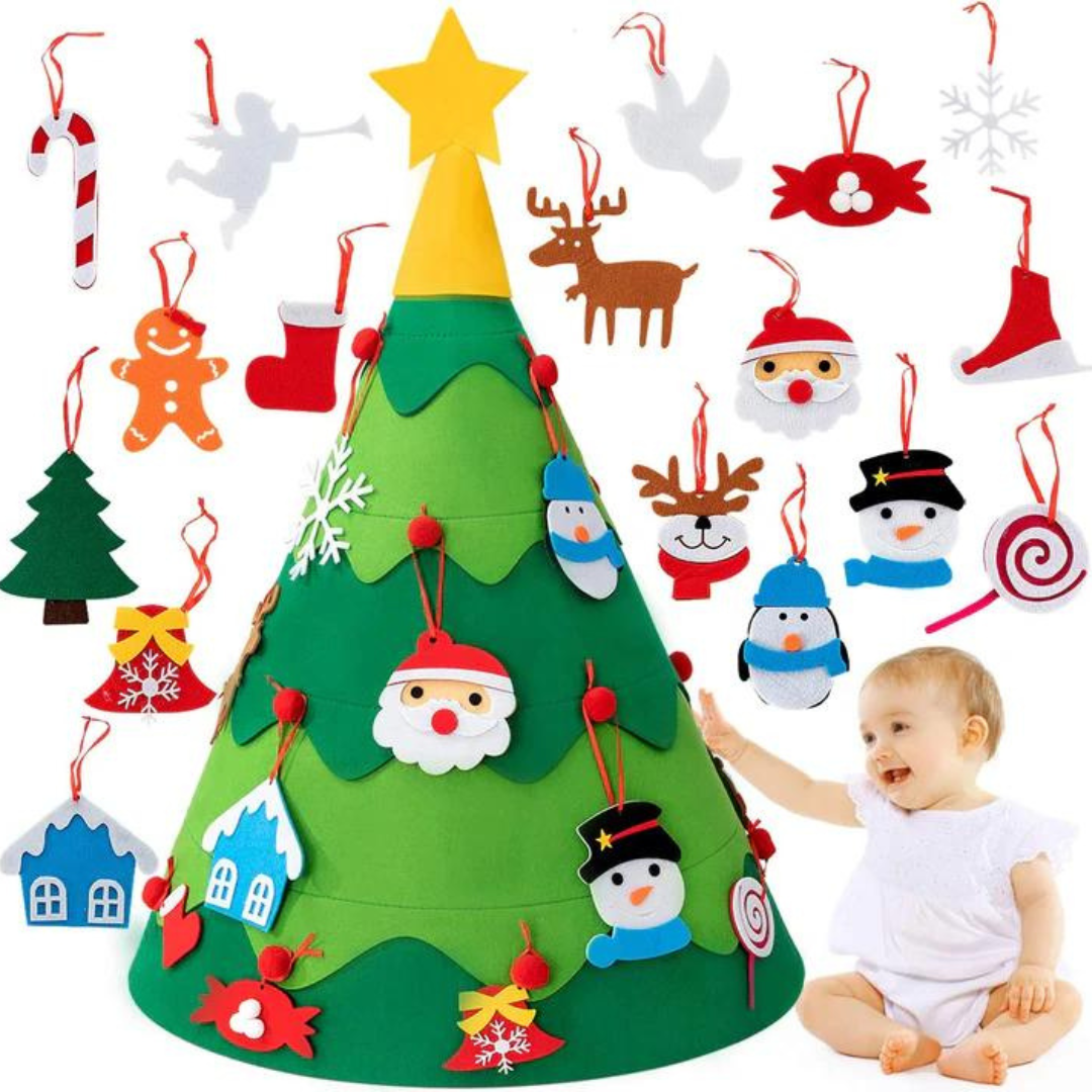Rynx | 3D Frummies Felt Christmas Tree | Montessori DIY Decorating Christmas Tree with Children
