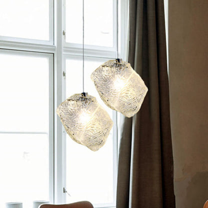 Rynx | IceLume Nordic Pendant Light | Creative Ice Cube Glass Design | 1-bulb Hanging Light | Modern Elegance