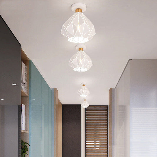 Rynx | CrystalDome Semi-Flush LED Ceiling Light | Modern Design | Diamond Look | Energy Saving | Color Variety