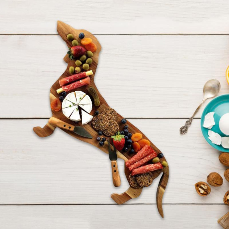 Rynx | Wood Dachshund Dog Dinner Plate