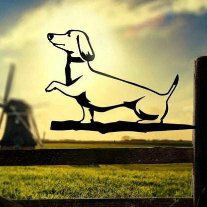 Rynx | Metal Dog Silhouette Puppy Garden Decoration