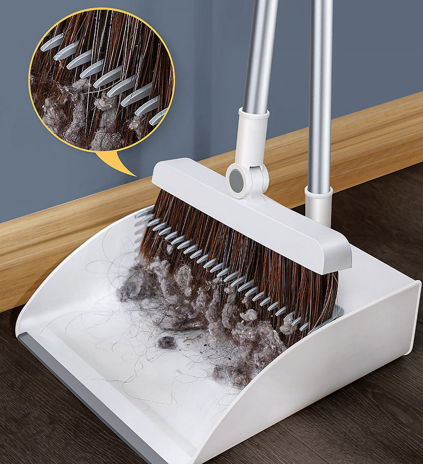 RYNX | Broom With Stand-Up Dustpan Combo Set For Use In The Office, Home, Kitchen, Lobby Floor