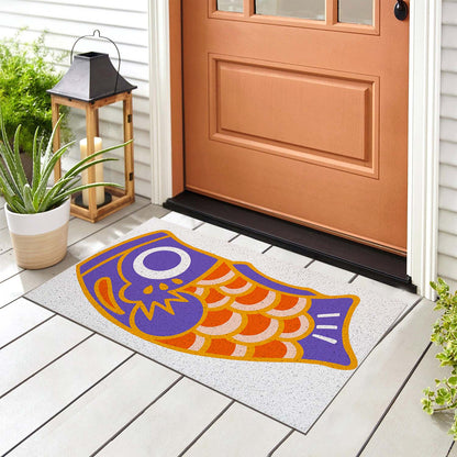 Rynx | Colorful Japanese Koi PVC Coil Doormat