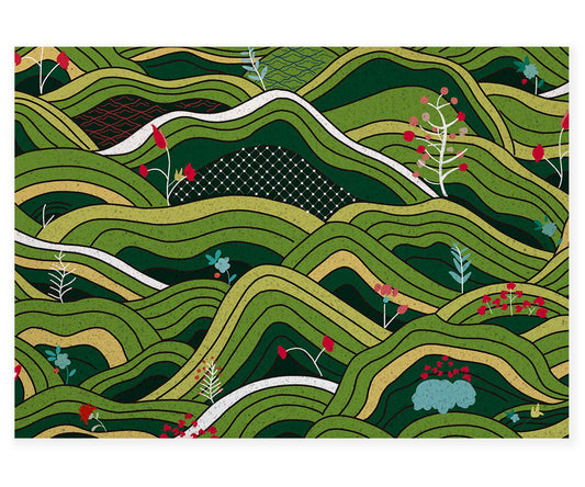 Rynx | Green Field and Animal PVC Entrance Mat