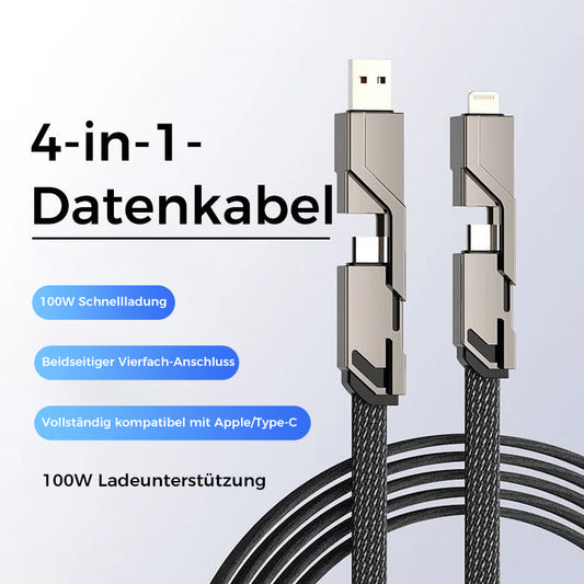 Rynx | 4-in-1 braided anti-tangle charging cable